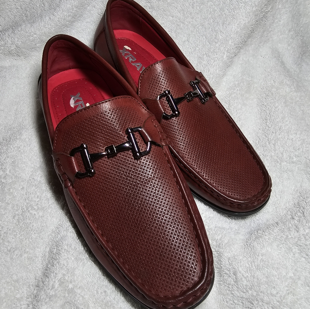 Mens Burgundy Loafers Size 105 Eur 43 Xray Brand New Never Worn Before